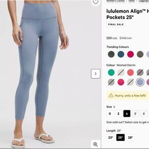 Lululemon Align™ High-Rise Pant with Pockets 28"